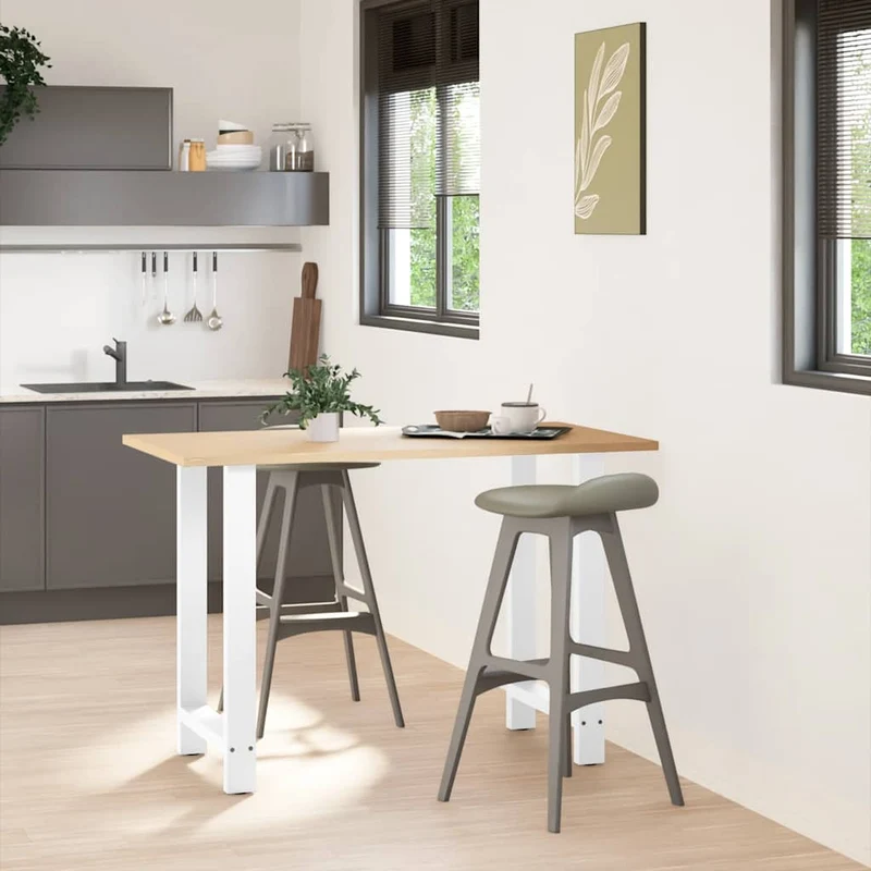 Bar Table Legs White 2 pcs 60x(90-91) cm Steel