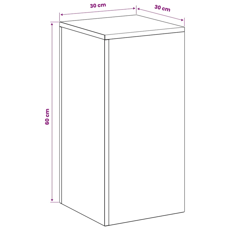 Plant Stand Black 30 x 30 x 60 cm Steel