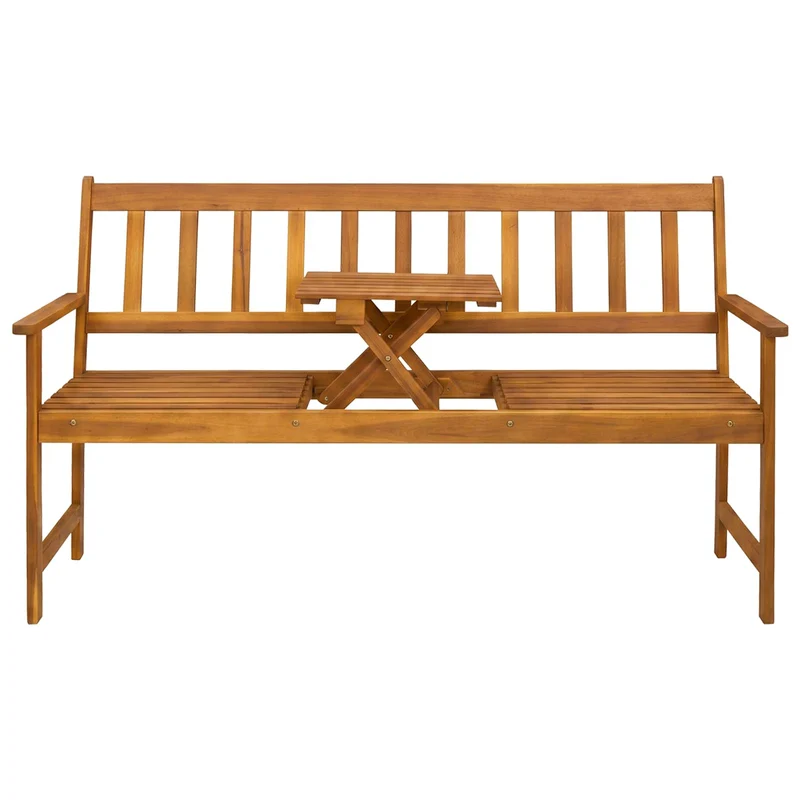 Garden bench 158 x 55 x 89 cm Solid Acacia Wood Natural