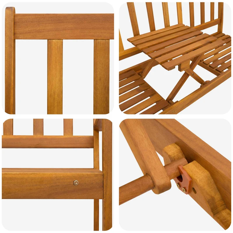 Garden bench 158 x 55 x 89 cm Solid Acacia Wood Natural