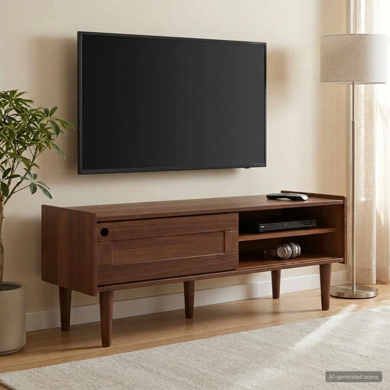 TV Cabinet BILBAO 114 x 40 x 45 cm Dark Caramel