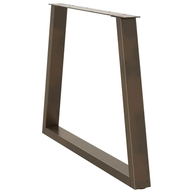 Dining Table Legs V-Shape 3 pcs Natural Steel 100x(72-73,3) cm Steel