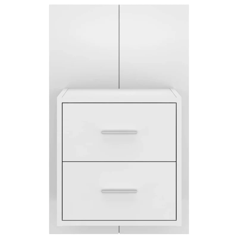 810990 vidaXL Wall-mounted Bedside Cabinets 2 pcs White