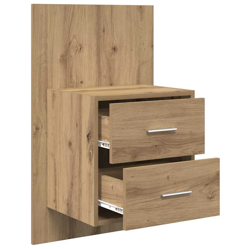 Wall-mounted Bedside Cabinet 2 pcs Artisan Oak
