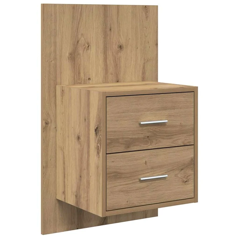 Wall-mounted Bedside Cabinet 2 pcs Artisan Oak