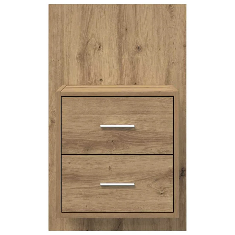 Wall-mounted Bedside Cabinet 2 pcs Artisan Oak
