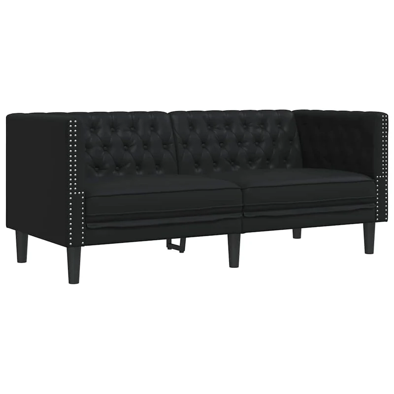 Sofa Black 174 x 74.5 x 70.5 cm PVC