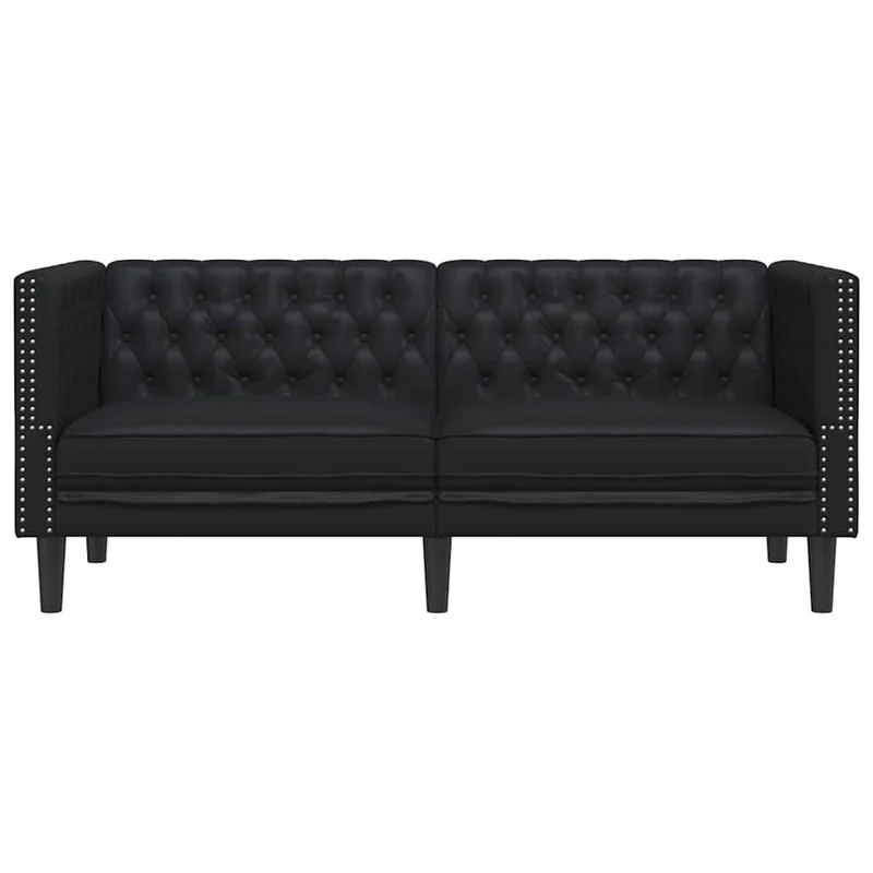 Sofa Black 174 x 74.5 x 70.5 cm PVC