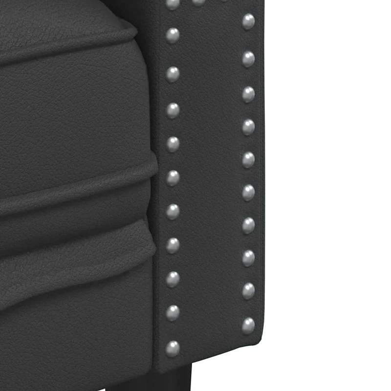 Sofa Black 174 x 74.5 x 70.5 cm PVC