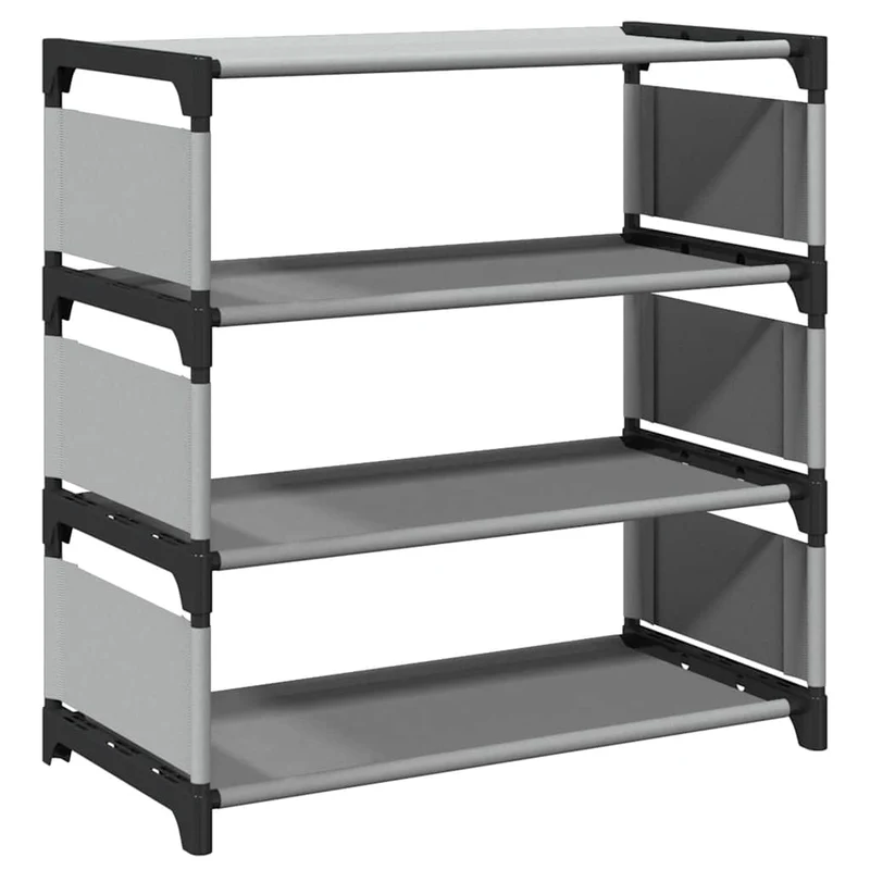 Shoe Rack 4-Tier Grey 54x28x55 cm Non-woven Fabric