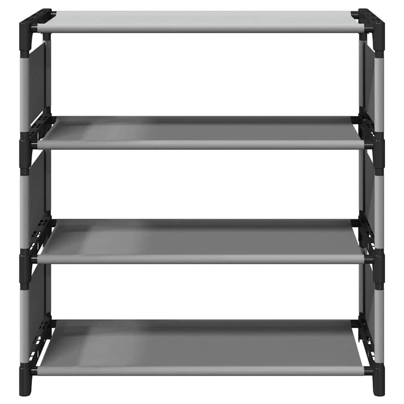 Shoe Rack 4-Tier Grey 54x28x55 cm Non-woven Fabric