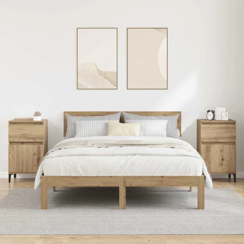 Bedside Cabinet 2 pcs Artisan Oak 40 x 35 x 70 cm