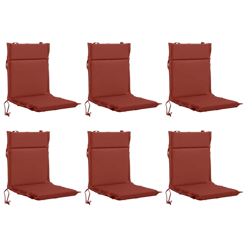 Low Back Chair Cushion GEMERT 6 pcs 100% Polyester Red