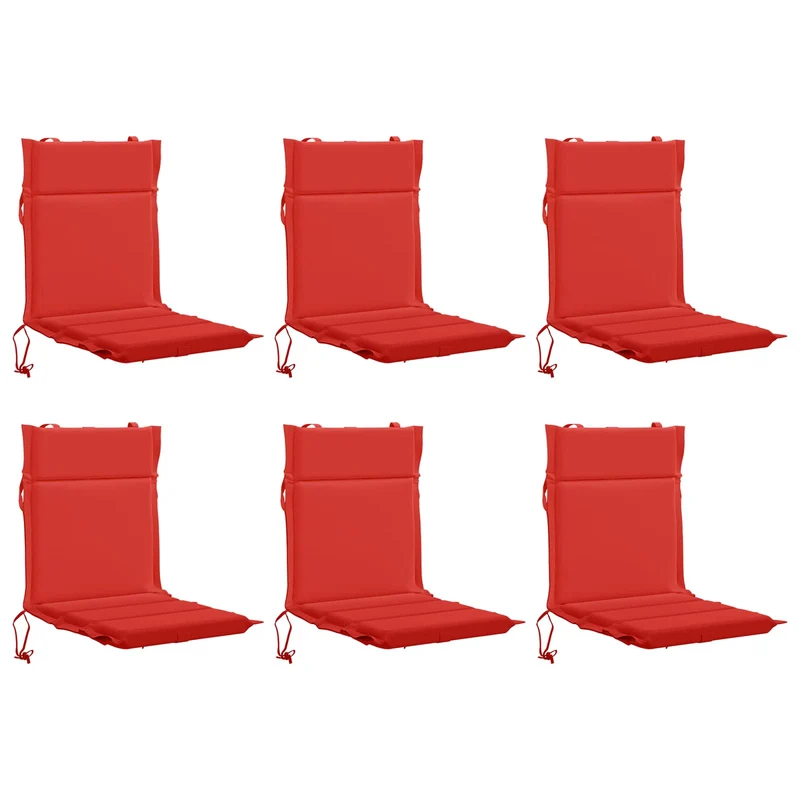 Low Back Chair Cushion GEMERT 6 pcs 100% Polyester Red