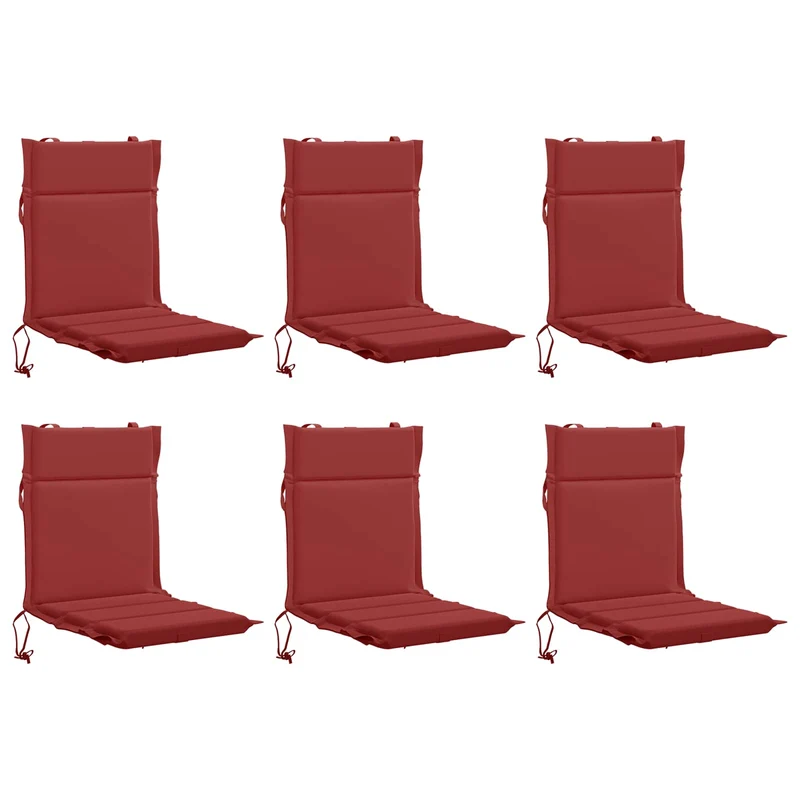 Low Back Chair Cushion GEMERT 6 pcs 100% Polyester Wine Red