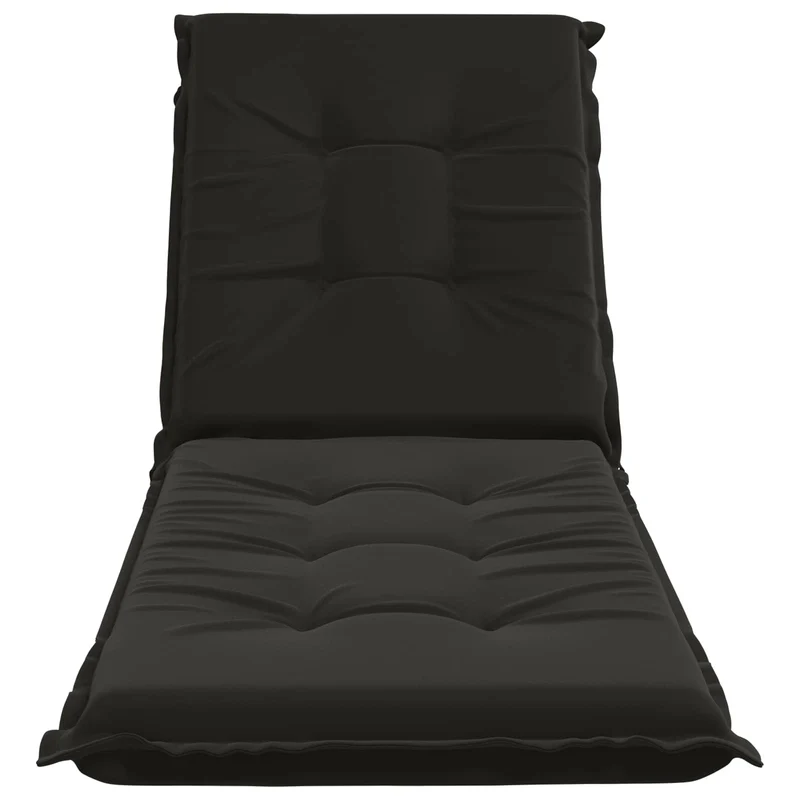 Sunlounger Cushion GEMERT 100% Polyester Black 190 x 60 x 9 cm