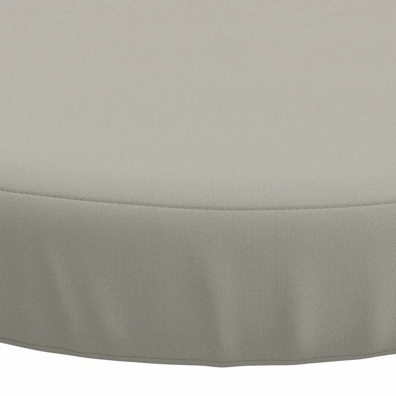 Seat Cushions SOEST 4 pcs 100% Polyester Grey Ø 40 x 7 cm