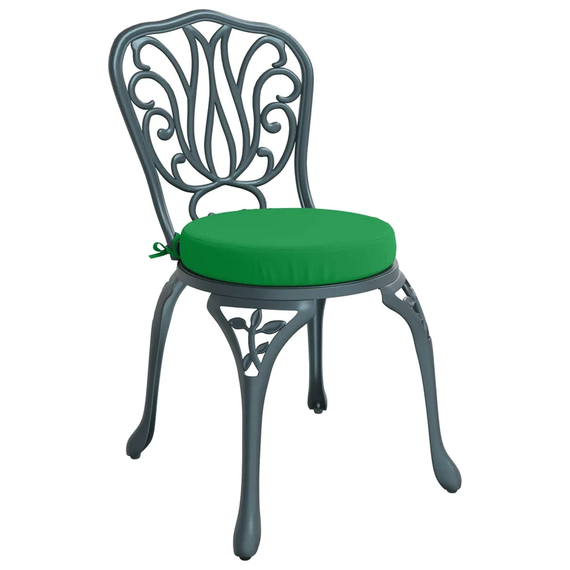 Seat Cushions SOEST 4 pcs 100% Polyester Green Ø 40 x 7 cm