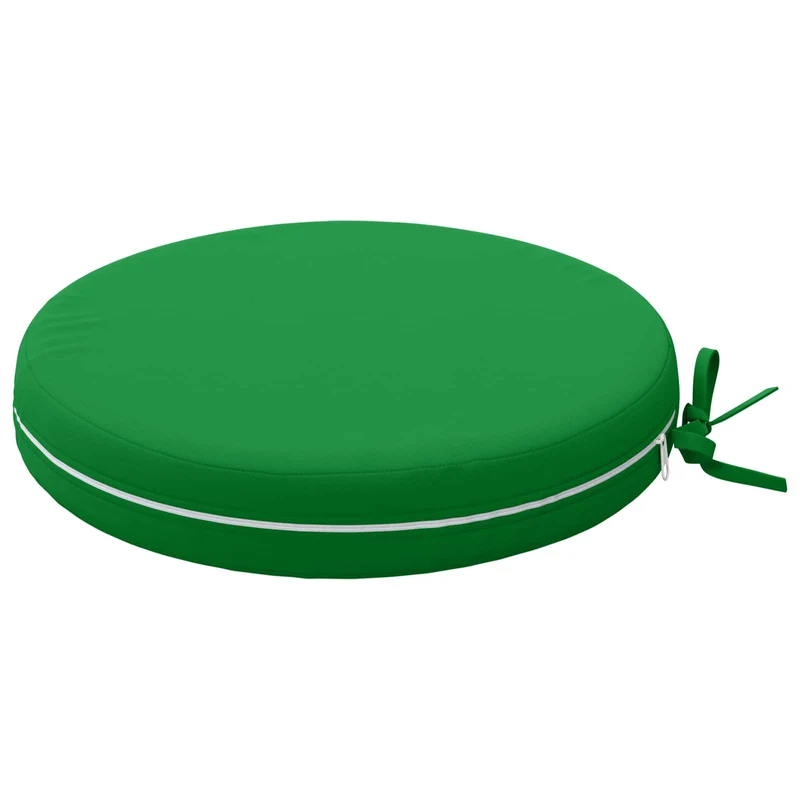 Seat Cushions SOEST 4 pcs 100% Polyester Green Ø 40 x 7 cm
