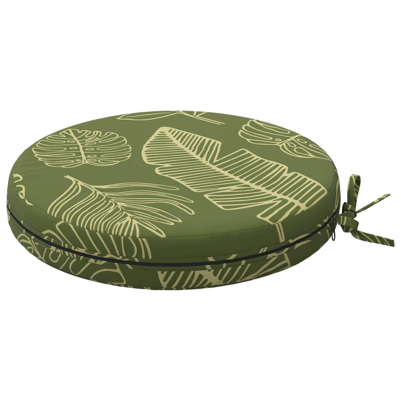 Seat Cushions SOEST 4 pcs 100% Polyester Leaf Design