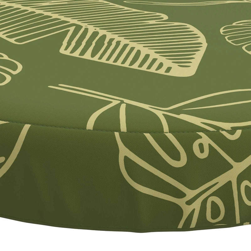 Seat Cushions SOEST 4 pcs 100% Polyester Leaf Design