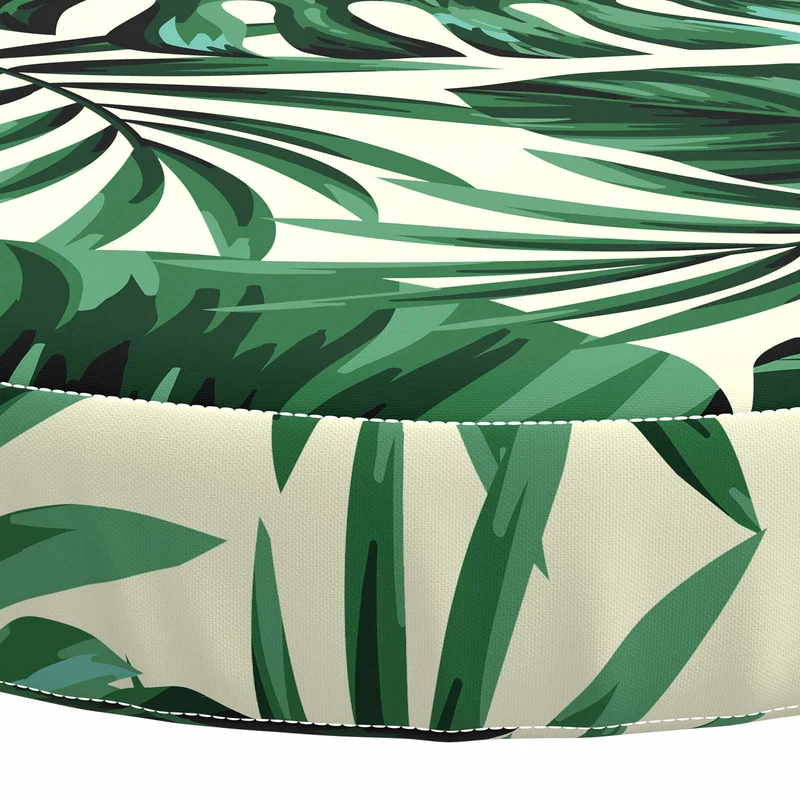 Seat Cushions SOEST 4 pcs 100% Polyester Leaf Pattern