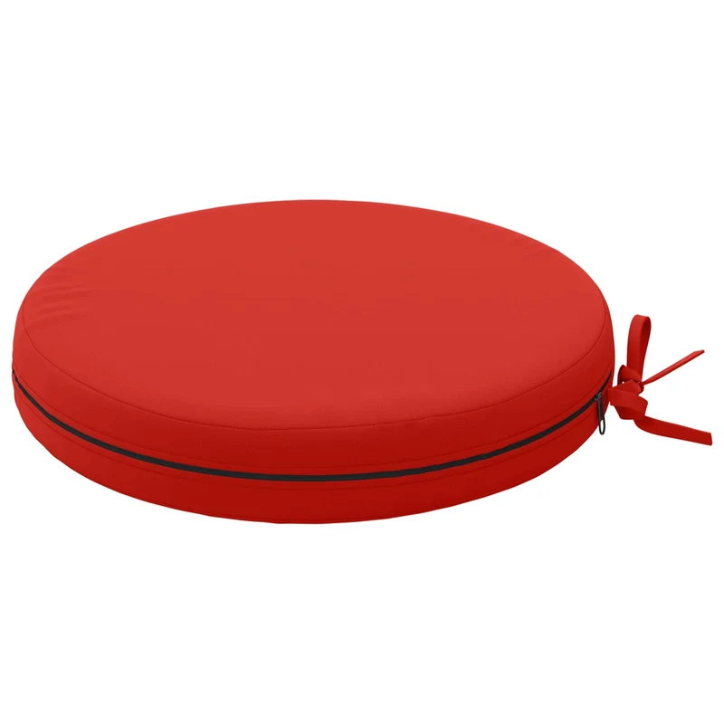 Seat Cushions SOEST 4 pcs 100% Polyester Red Ø 40 x 7 cm