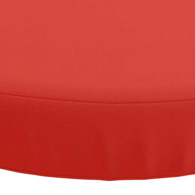 Seat Cushions SOEST 4 pcs 100% Polyester Red Ø 40 x 7 cm