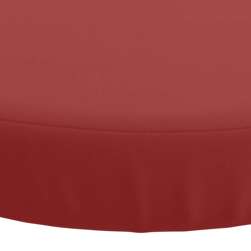 Seat Cushions SOEST 4 pcs 100% Polyester Wine Red Ø 40 x 7 cm