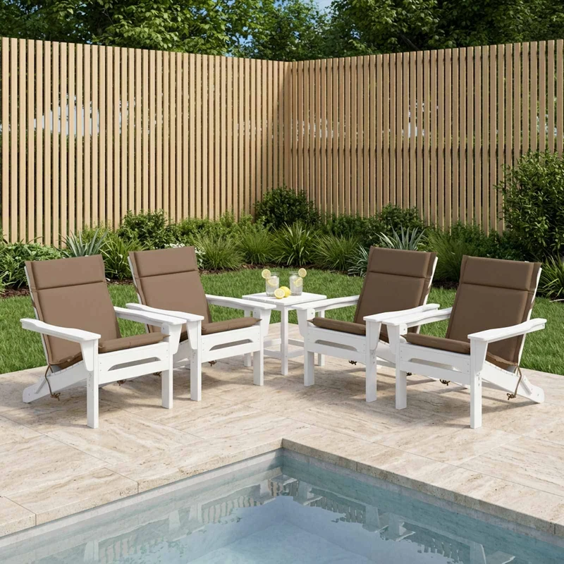 Low Back Chair Cushion GEMERT 6 pcs 100% Polyester Taupe