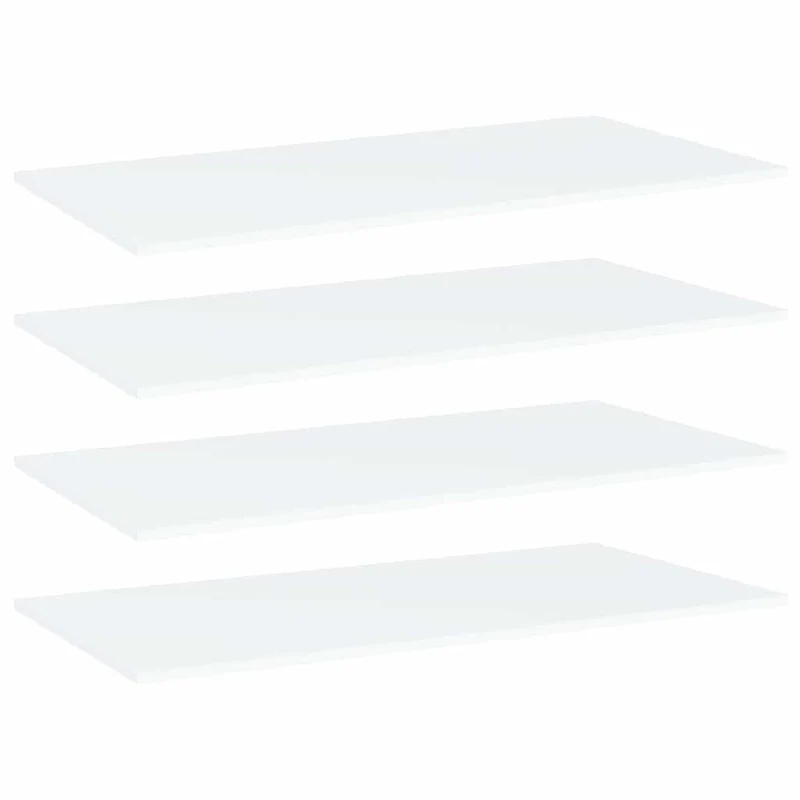 805298 vidaXL Bookshelf Boards 4 pcs White 80x20x1,5 cm Engineered Wood