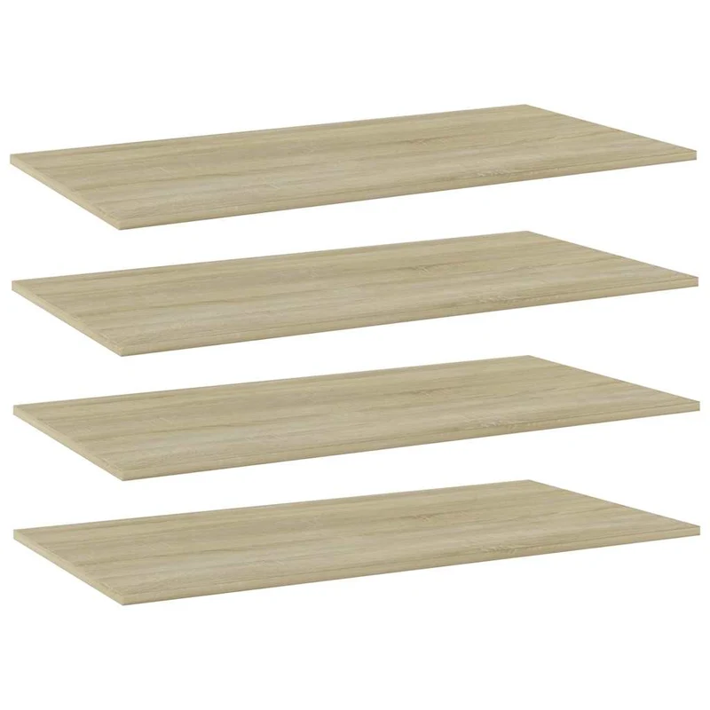 805304 vidaXL Bookshelf Boards 4 pcs Sonoma Oak 80x20x1,5 cm Engineered Wood