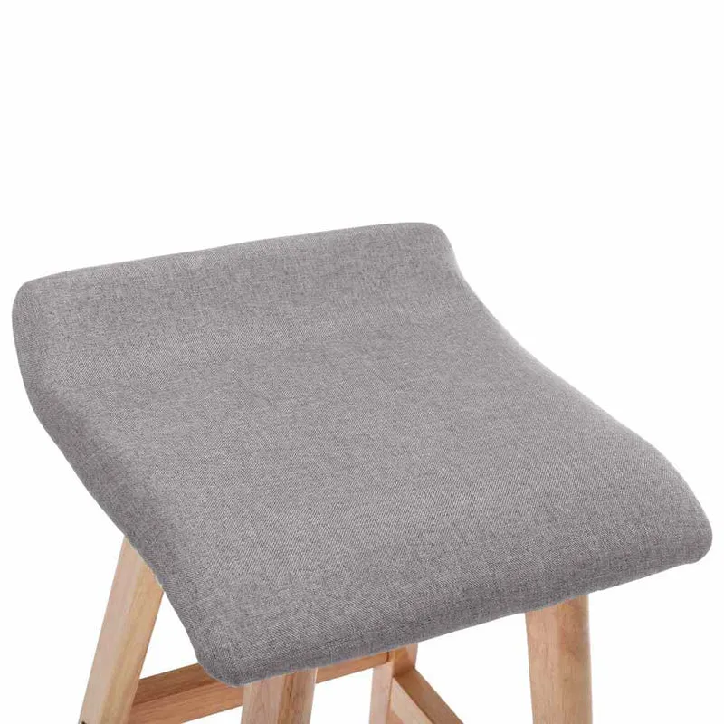 Bar Stool Light Grey Fabric