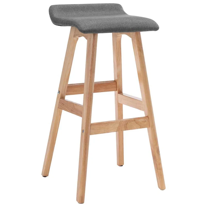 Bar Stools 2 pcs Dark Grey Fabric