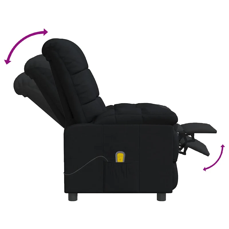 Massage Chair Black Fabric