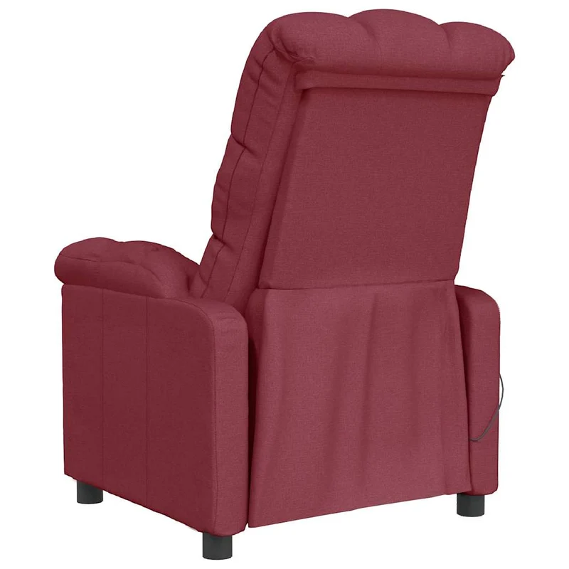 Massage Chair Wine Red Fabric