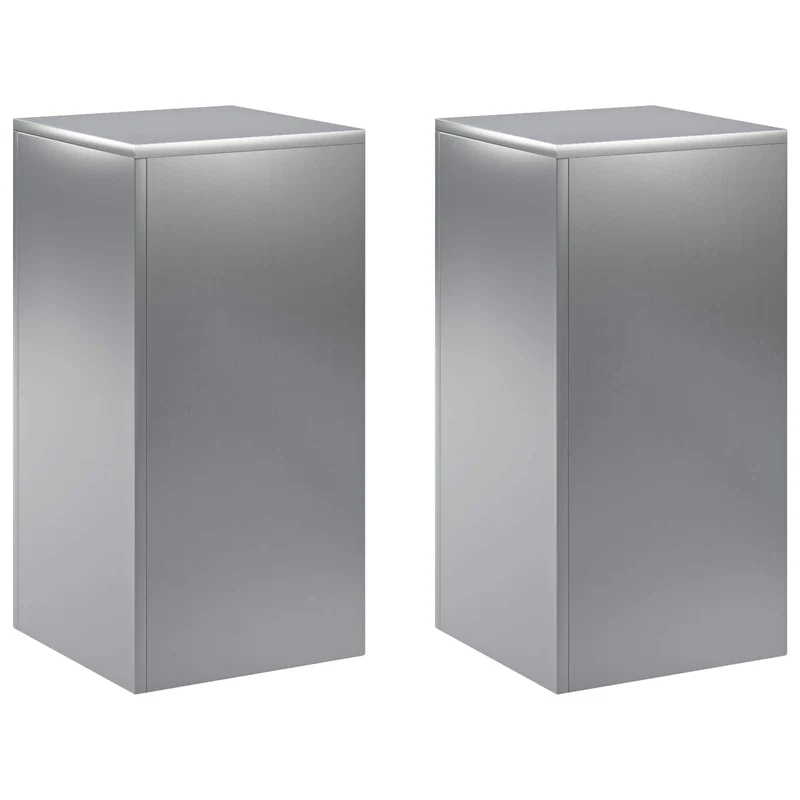 Plant Stand 2 pcs Silver 30 x 30 x 60 cm Stainless Steel