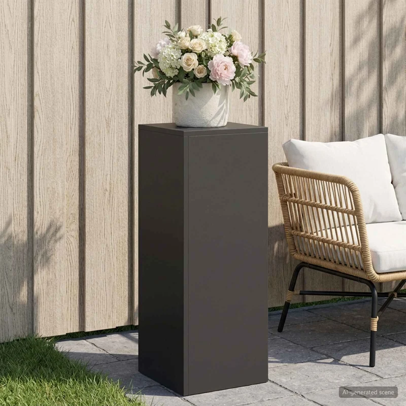 Plant Stand Black 30 x 30 x 80 cm Steel