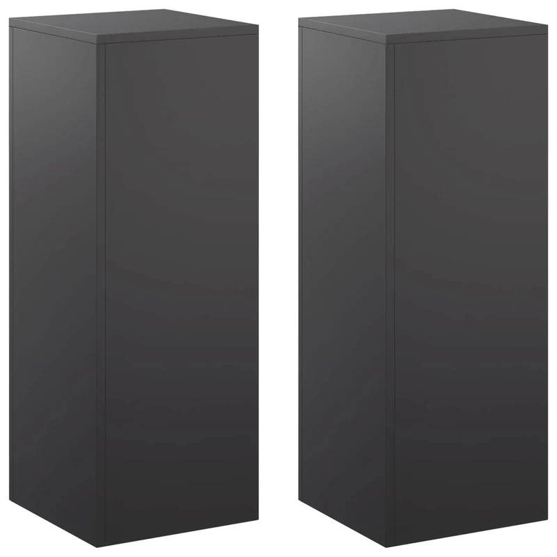 Plant Stand 2 pcs Black 30 x 30 x 80 cm Steel
