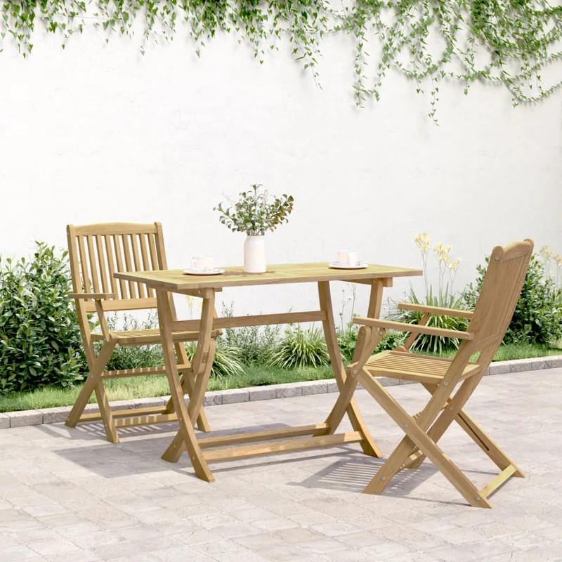 Folding Garden Table 110x55x75 cm Solid Wood Acacia