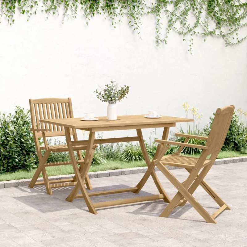 Folding Garden Table 120x70x75 cm Solid Wood Acacia