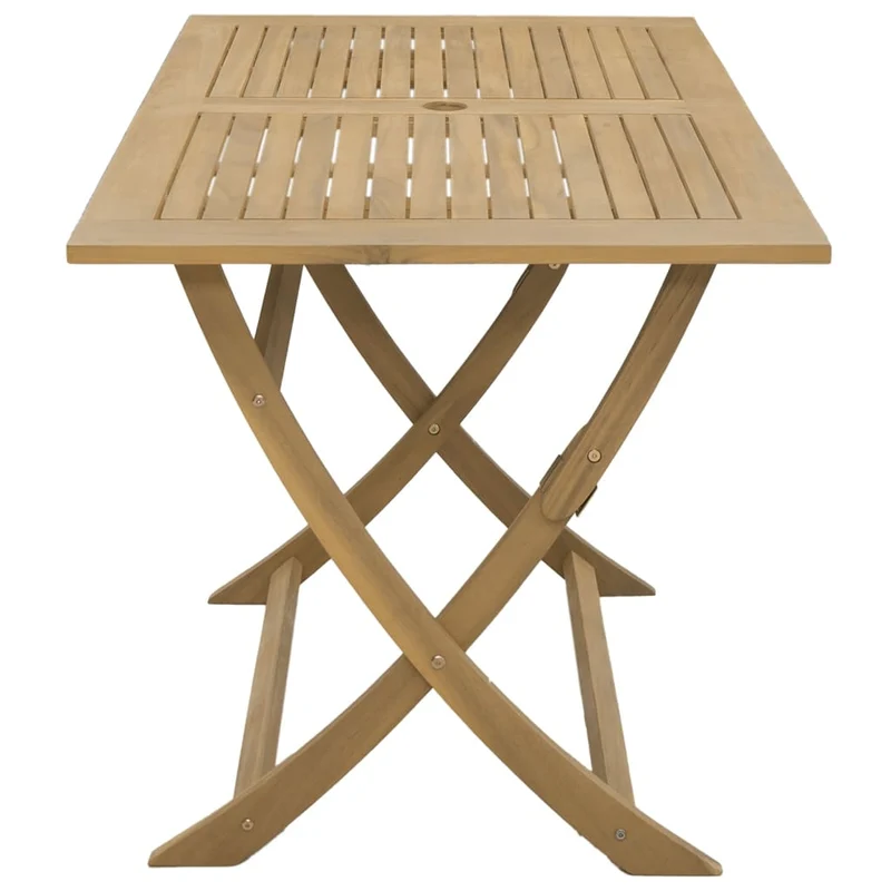 Folding Garden Table 120x70x75 cm Solid Wood Acacia