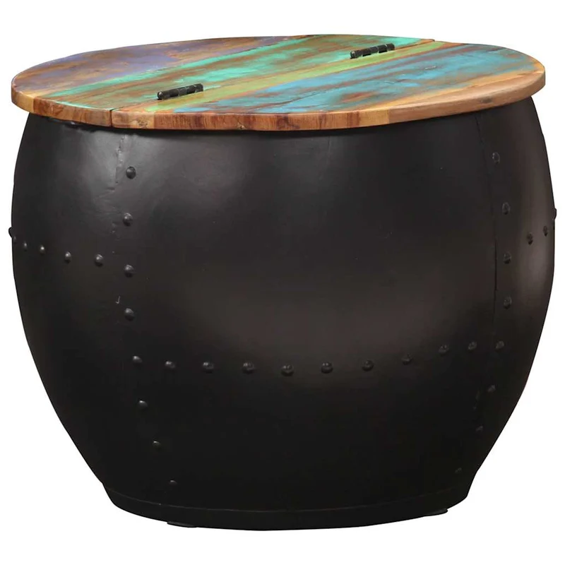 287483 vidaXL Coffee Table 53x43 cm Solid Reclaimed Wood