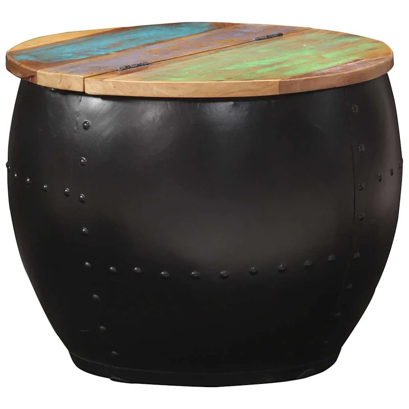 287483 vidaXL Coffee Table 53x43 cm Solid Reclaimed Wood