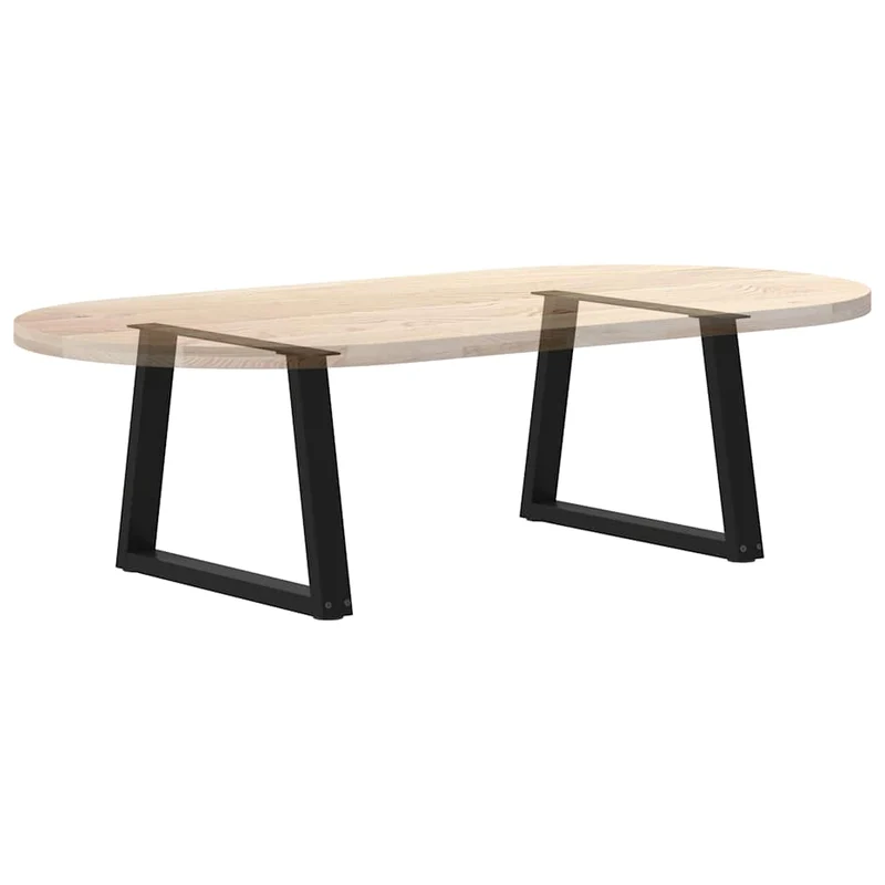 Coffee Table Legs V-Shape 2 pcs Black 60x(42-43,3) cm Steel