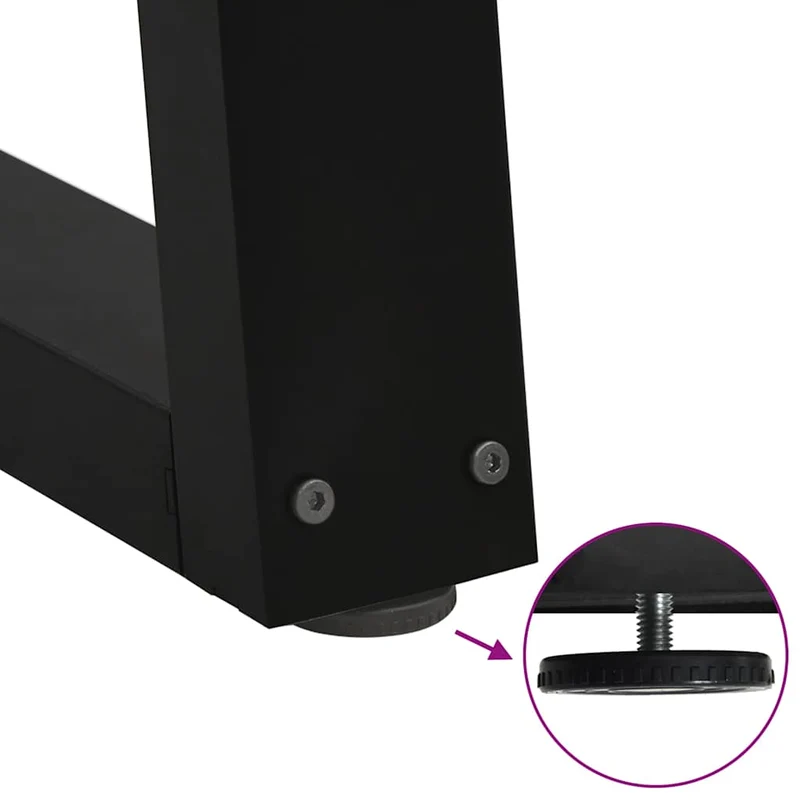 Coffee Table Legs V-Shape 2 pcs Black 60x(42-43,3) cm Steel
