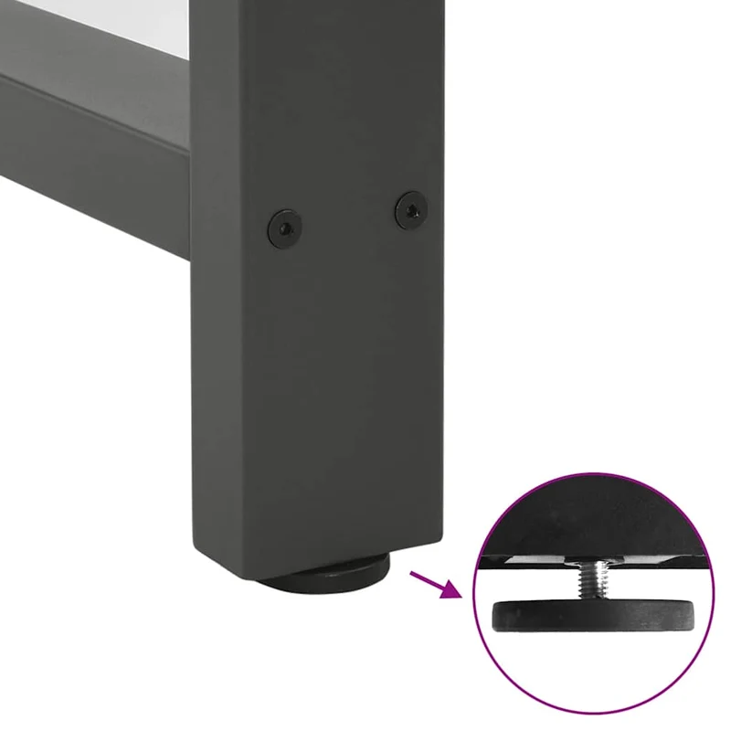 Bar Table Legs Anthracite 2 pcs 60x(90-91) cm Steel