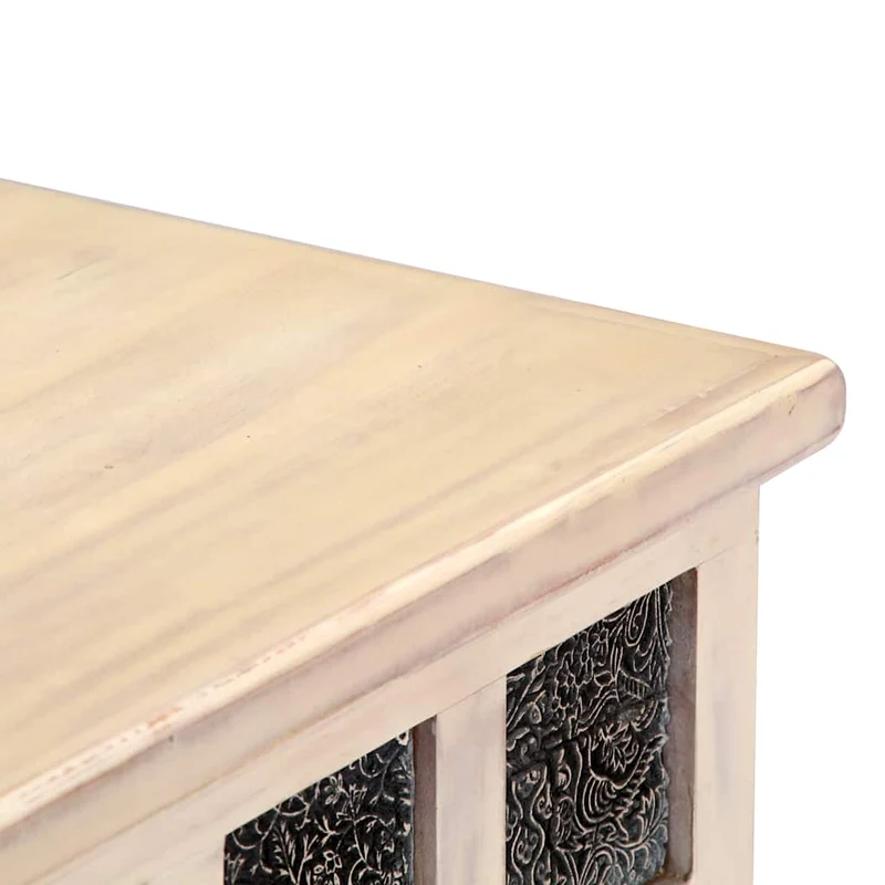 247670 vidaXL Storage Box White 110x40x45 cm Solid Acacia Wood