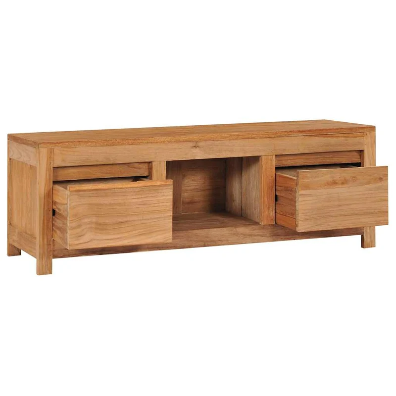 288900 vidaXL TV Cabinet 100x30x35 cm Solid Teak Wood