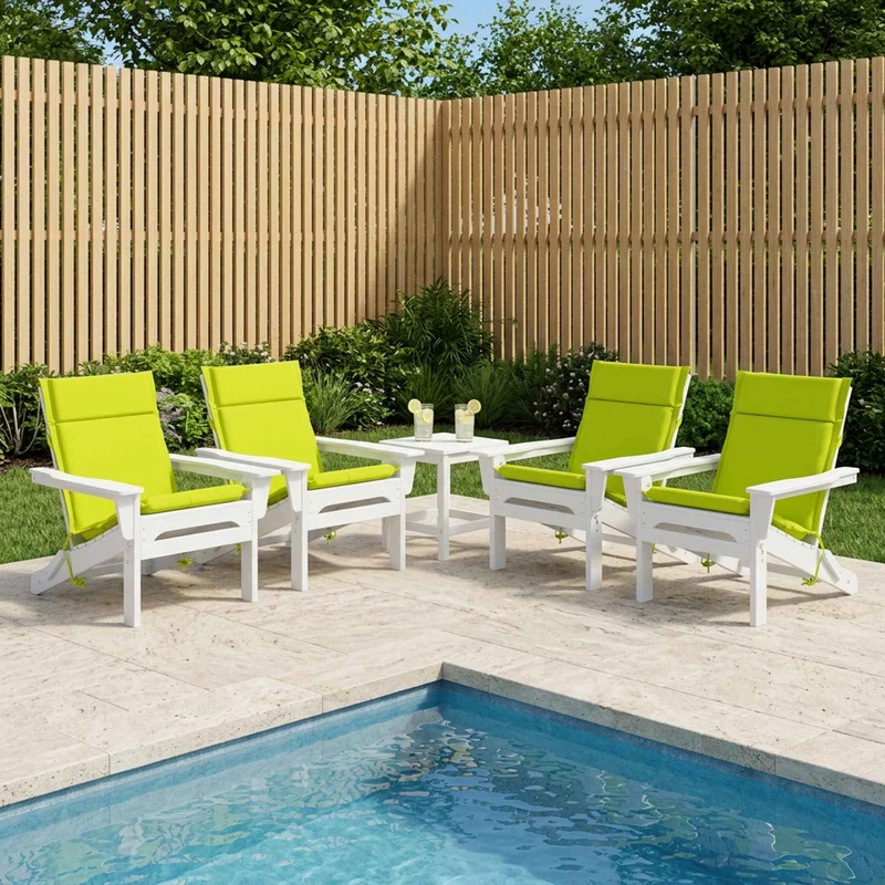 Low Back Chair Cushion GEMERT 6 pcs 100% Polyester Bright Green